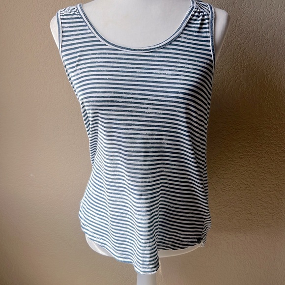 Eddie Bauer blue and white striped tank top, size small - Picture 1 of 7